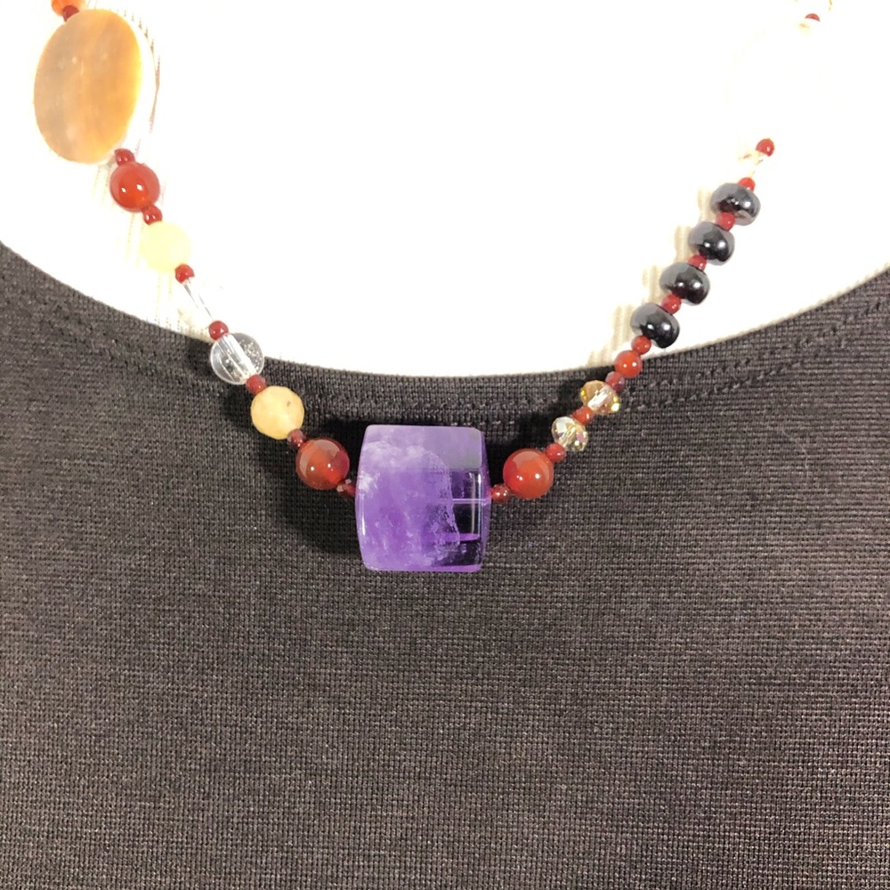 ❌ SOLD ❌ AD LOPEZ Mixed Stone Necklace - Picture 4 of 6